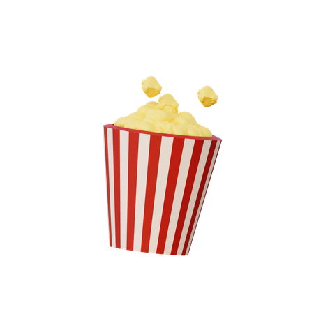 Popcorn  3D Illustration