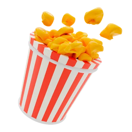 Popcorn  3D Illustration
