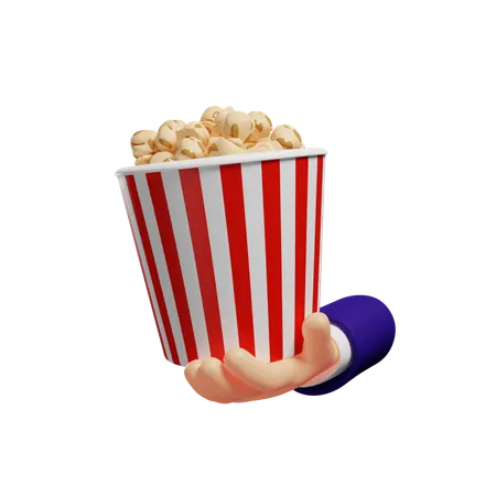 Popcorn 3D Illustration