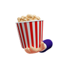 popcorn box 3d illustration