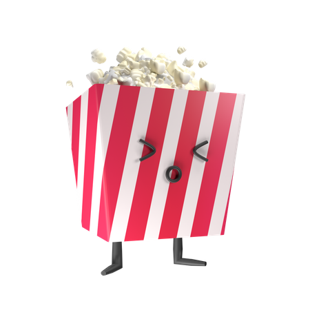 Popcorn 3D Illustration