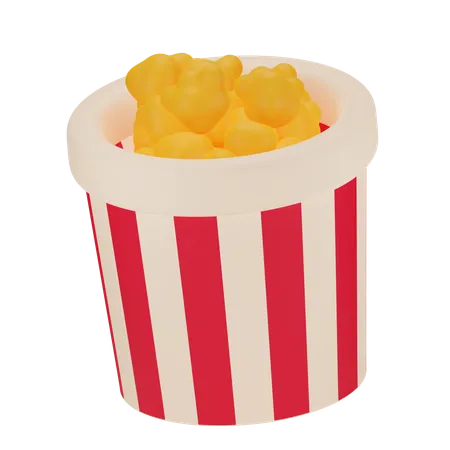 Popcorn 3 D Movie 3D Icon