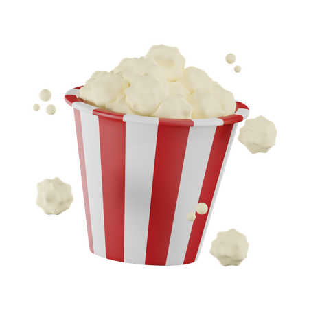 Popcorn  3D Icon