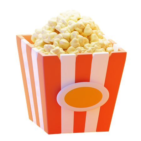 Popcorn  3D Icon