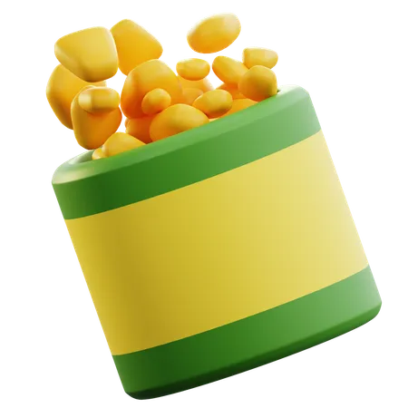 Popcorn Bowl  3D Icon