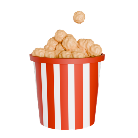 Popcorn Bowl  3D Icon