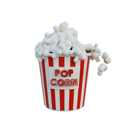 Popcorn Bowl  3D Illustration