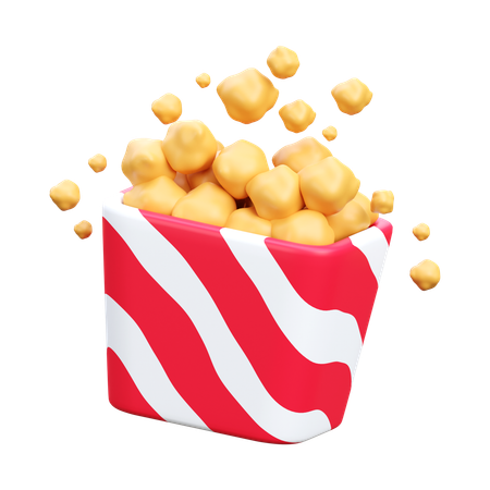 Popcorn Box  3D Icon
