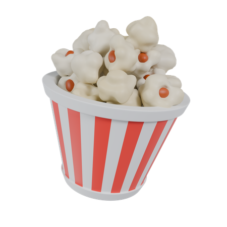 Popcorn Box  3D Icon