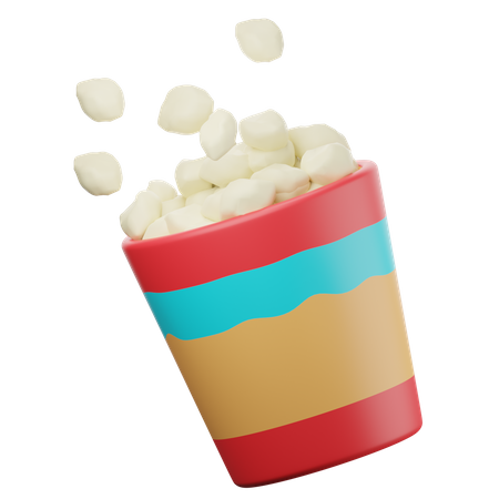 Popcorn Box  3D Icon