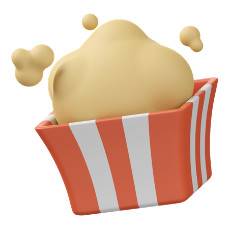 Popcorn Box 3D Icon