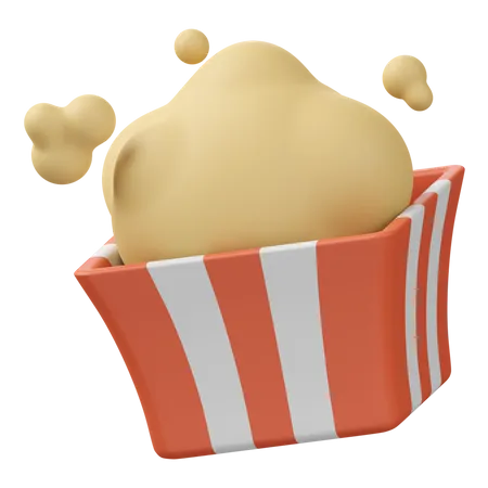 Popcorn Box 3D Icon