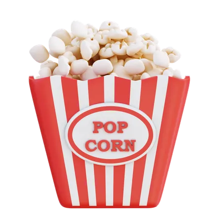 3 D Illustration Popcorn 3D Icon