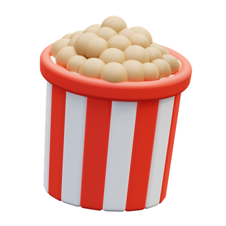 Popcorn Bucket  3D Icon