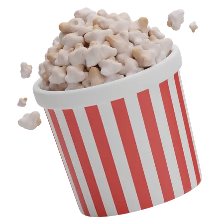 Popcorn Bucket 3D Icon