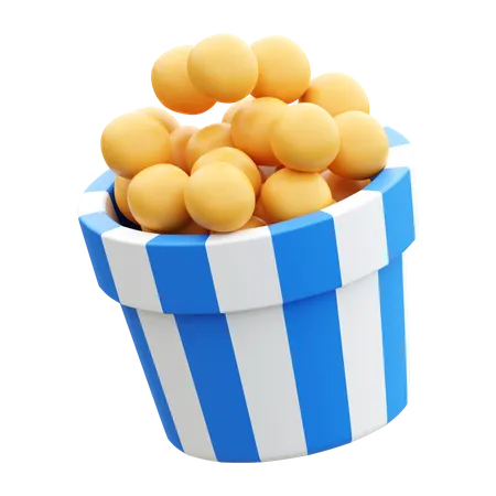 Popcorn 3 D Illustration 3D Icon