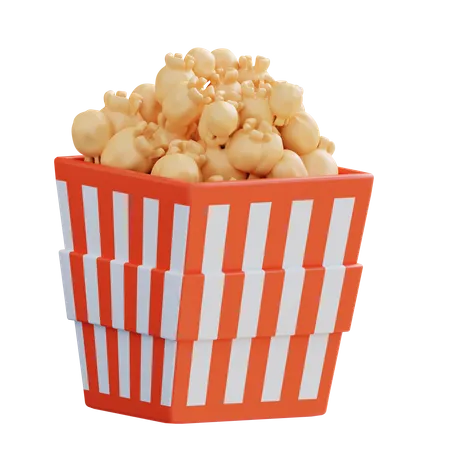 3 D Illustration Popcorn 3D Icon