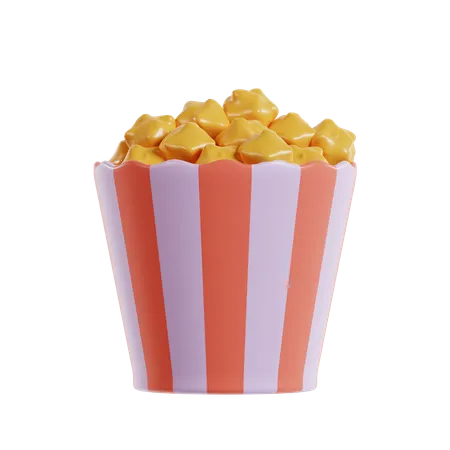 3 D Cinema Popcorn Food 3D Icon