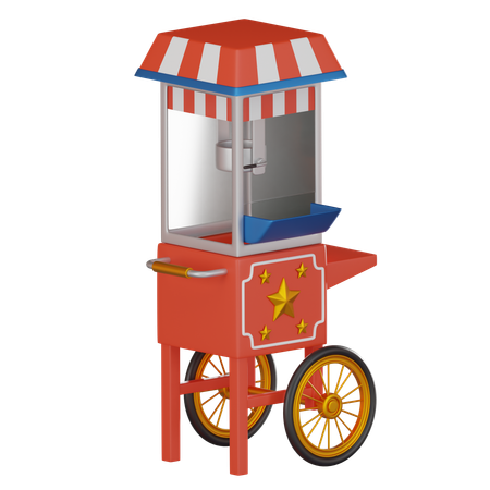 Popcorn Cart  3D Icon