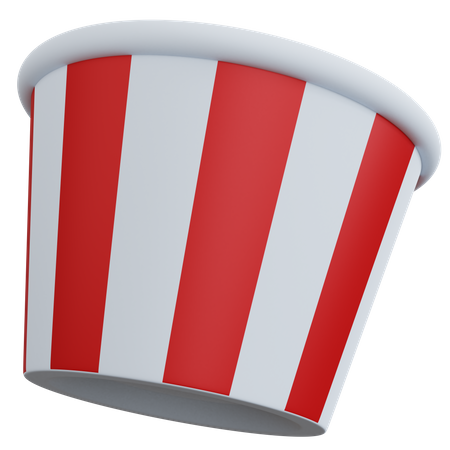 Popcorn-Eimer  3D Icon