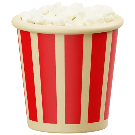 Popcorn-Eimer  3D Icon