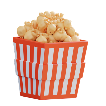 Popcorn-Eimer  3D Icon