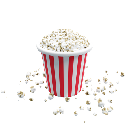 Popcorn mit Getränk  3D Illustration
