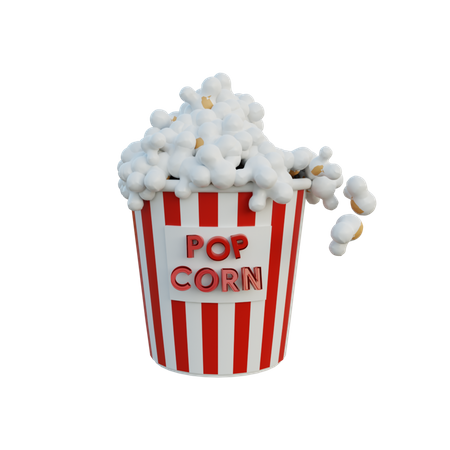 Popcorn-Schüssel  3D Illustration