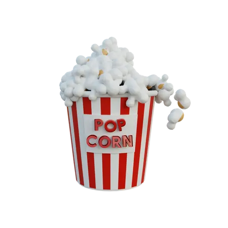 Popcorn-Schüssel  3D Illustration