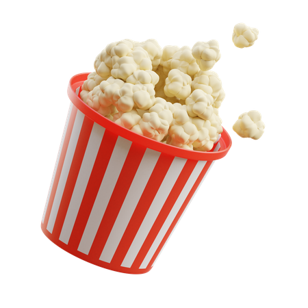 Popcorn-Schüssel  3D Illustration