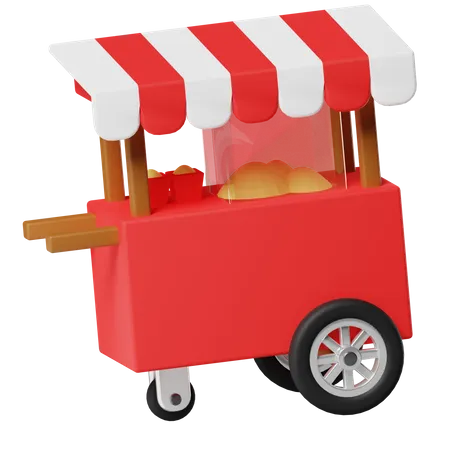 Popcorn Stall  3D Icon