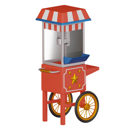 Popcornwagen  3D Icon