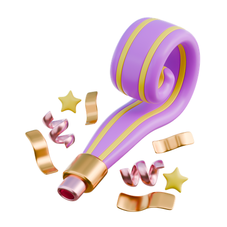Popper With Confetti  3D Icon