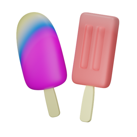 Popsicle  3D Illustration