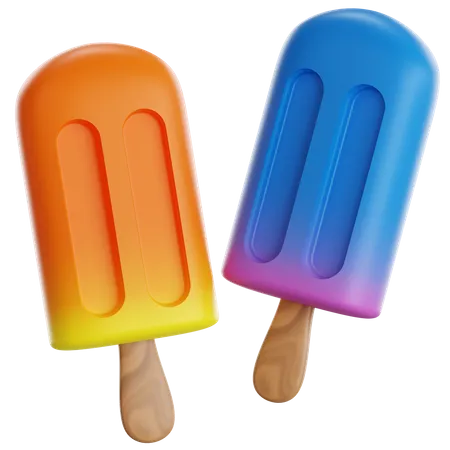 Popsicle Made With Grapes And Orange 3 D Illustration Isolated On Transparent Background 3D Icon