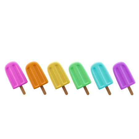 Popsicle Rainbow  3D Icon