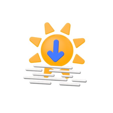 Pôr do sol  3D Icon