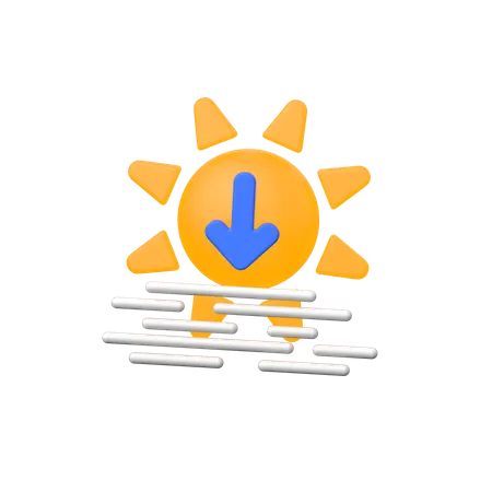 Pôr do sol  3D Icon