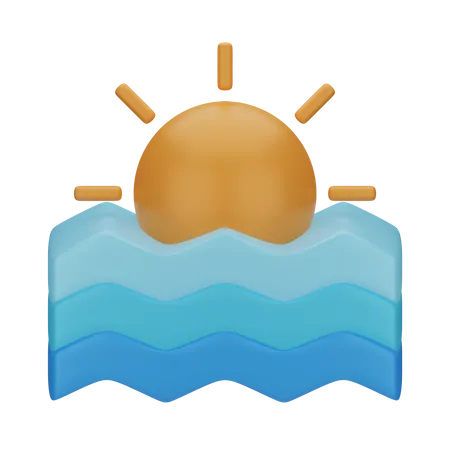 Pôr do sol  3D Icon