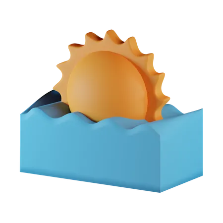 Pôr do sol  3D Icon