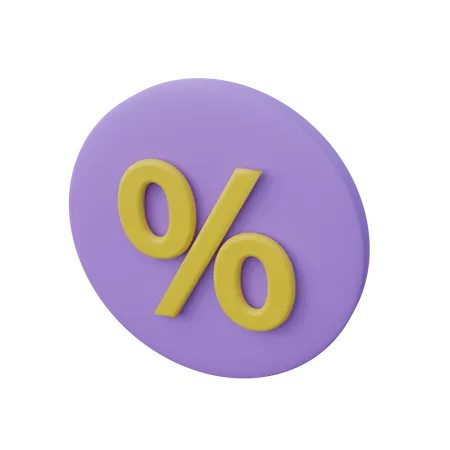 Percentagem  3D Icon