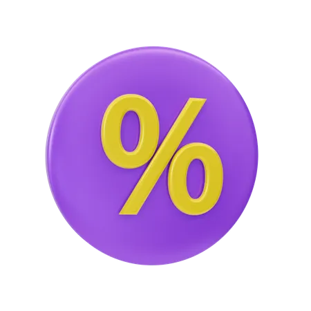 Percentagem  3D Icon