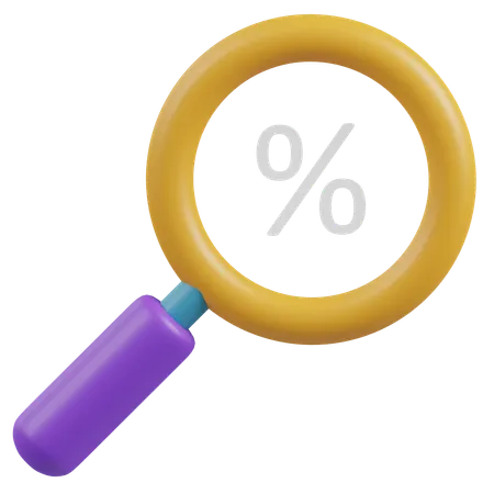 Porcentagem de pesquisa  3D Icon