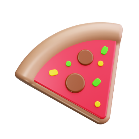 Porción de pizza  3D Icon