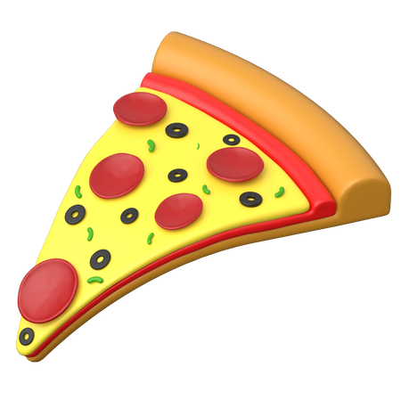 Porción de pizza  3D Icon