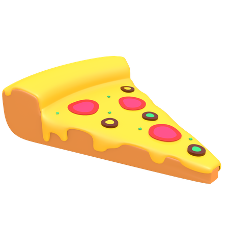 Pedazo de pizza  3D Illustration