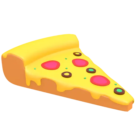 Pedazo de pizza  3D Illustration