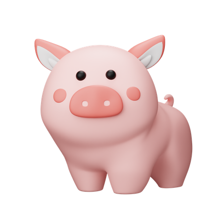 Porco  3D Icon