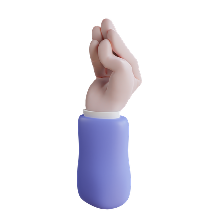 Porfavor Hand Gesture 3D Illustration