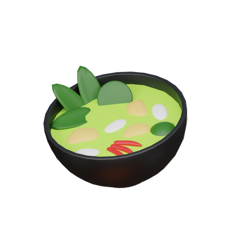 Pork green curry  3D Icon